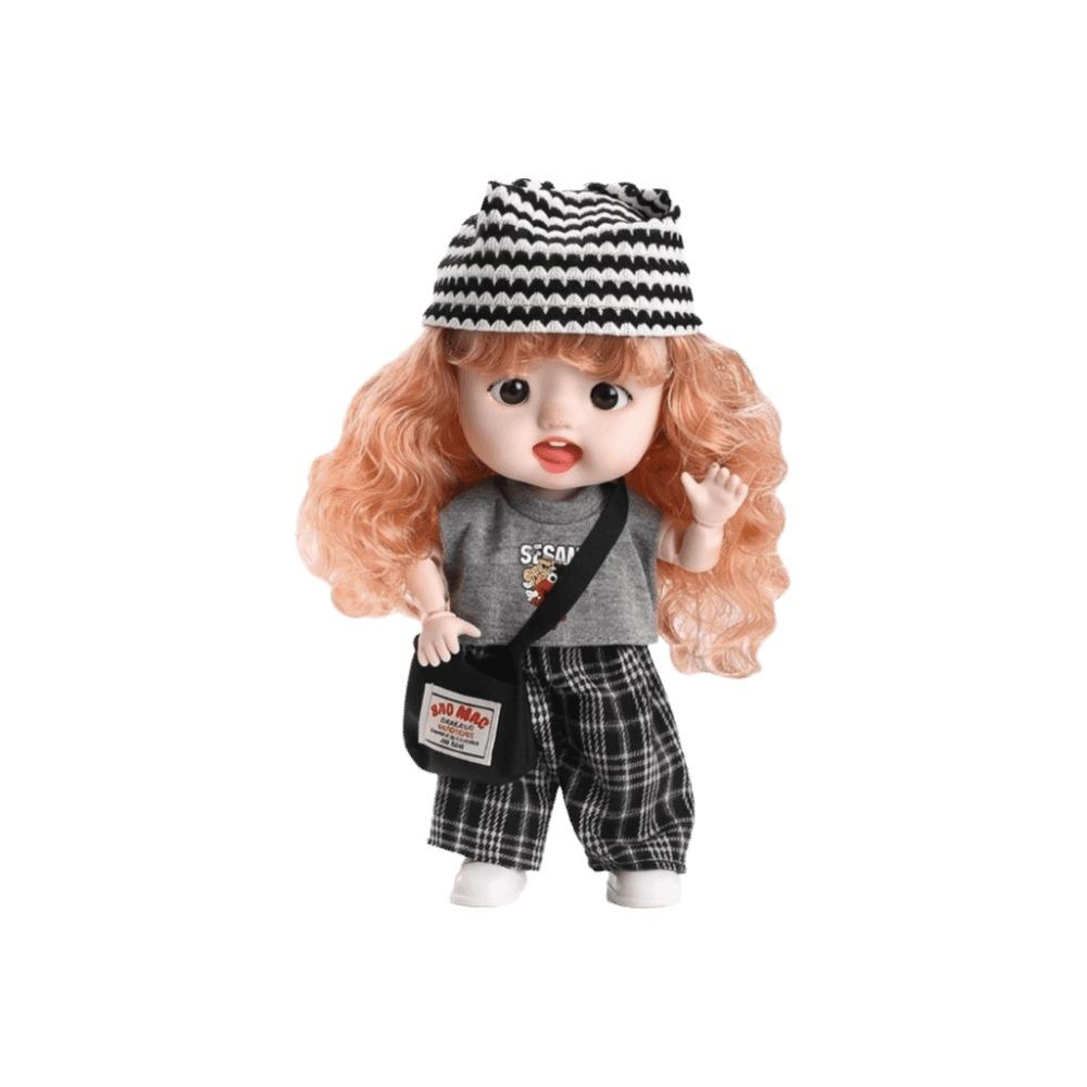 28cm 1/6 Scale Multi Joint Doll 19 Joints Movable Cute Emoticon Doll Birthday Gifts