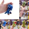 Dinosaur Plush Keychain With Metal Chain And Silver Keyring For Car And Bag Decor