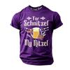 Kids Oktoberfest Print Short Sleeve T-Shirt For Schnitzel My Nitzel Mug Sausage Graphic Tee