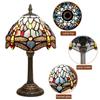 Modern stained glass table lamp,crystal bed style table light, handmade desk bedside night light,Blue Dragonfly table lamps