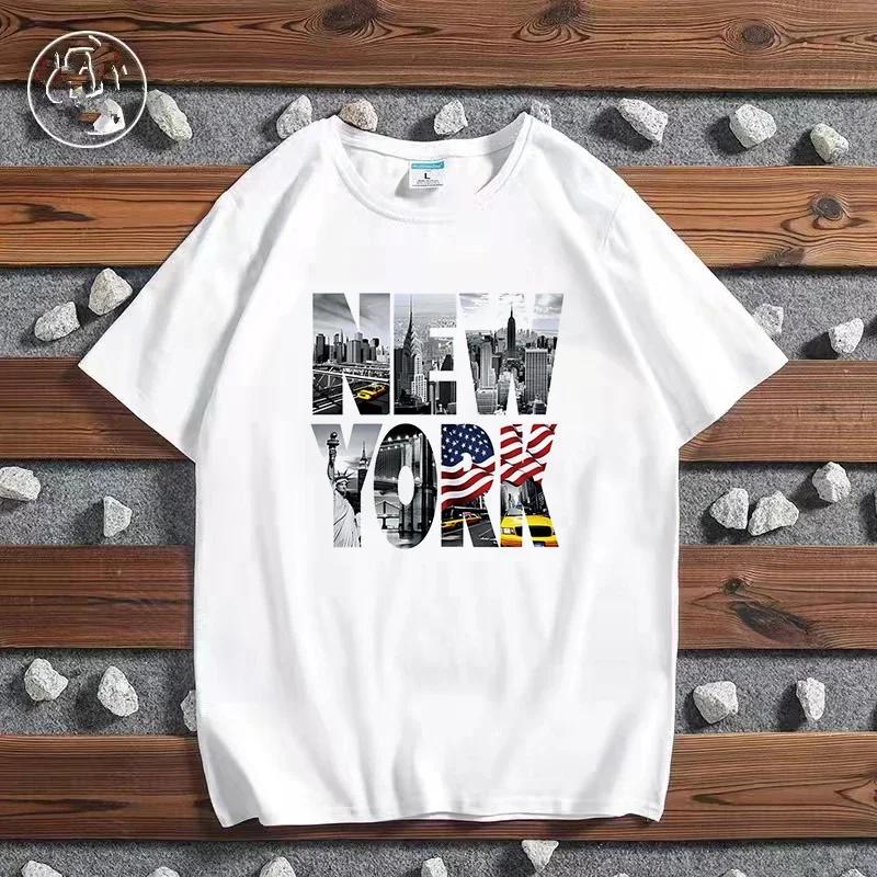 Fashion City Printed T-shirt Paris London New York Tokyo Graphic T Shirts Both Men and Women Kawaii Casual Harajuku Fashion Tops