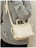 Sac bandoulière et cabas Niche Design 2025 rembourré en coton - Léger, polyvalent, à la mode, couleur unie, sac décontracté à compartiment unique.