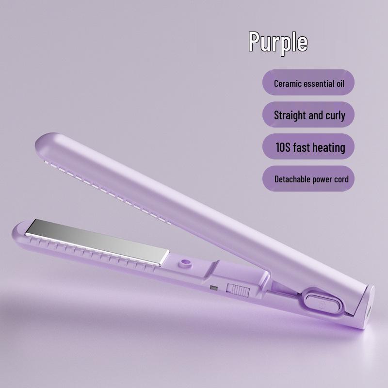 USB Mini Straightener & Curler: Dual-Use, Wireless, Portable Hair Tool for Outdoor Use