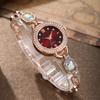 Womens Alloy Wristwatch With Sparkling Beads And Quartz Movement For Daily Use