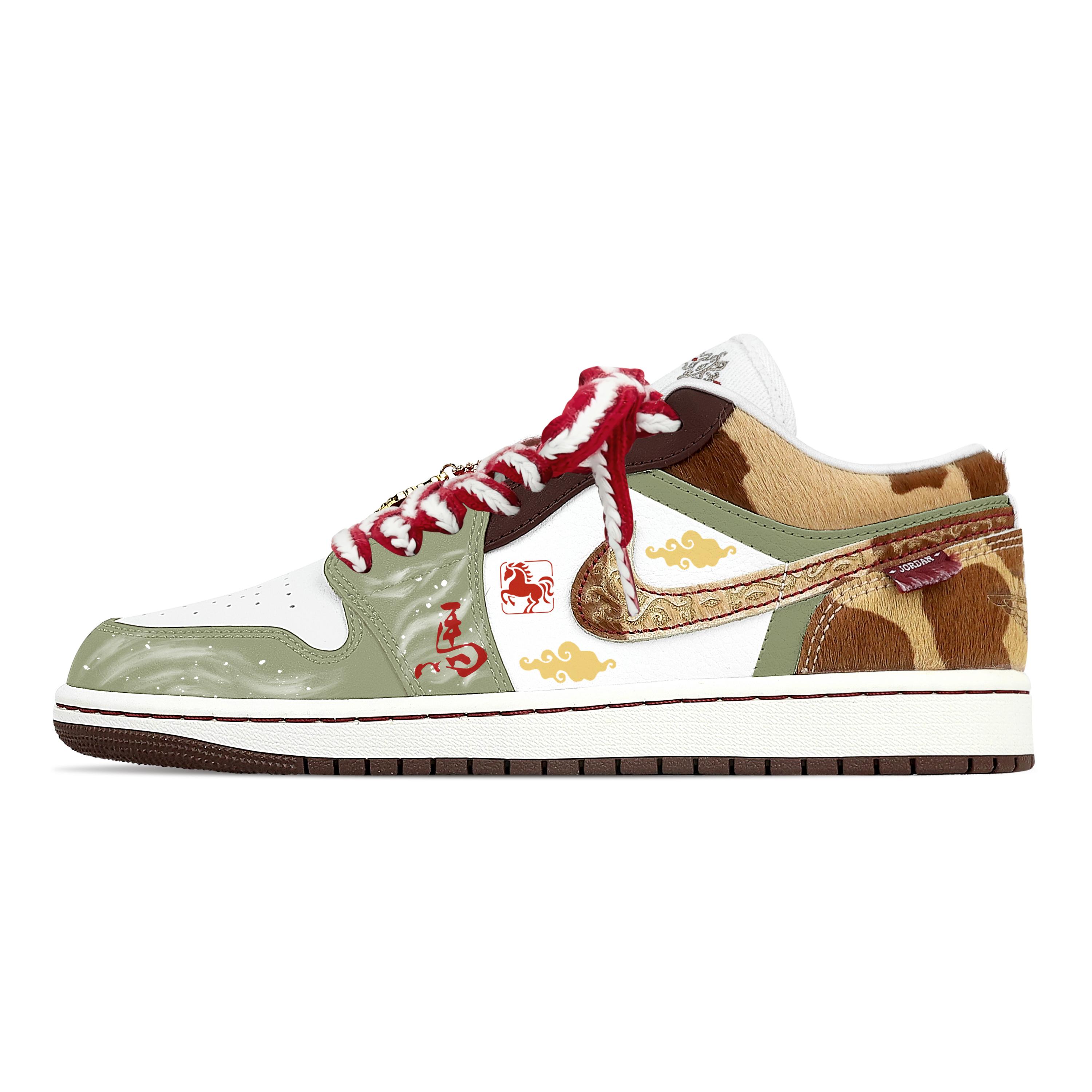 

Jordan Air Jordan 1 Abrasion Resistant Low top Vintage Basketball Shoes Men s Green IQ5321-121(Team529-) 42.5