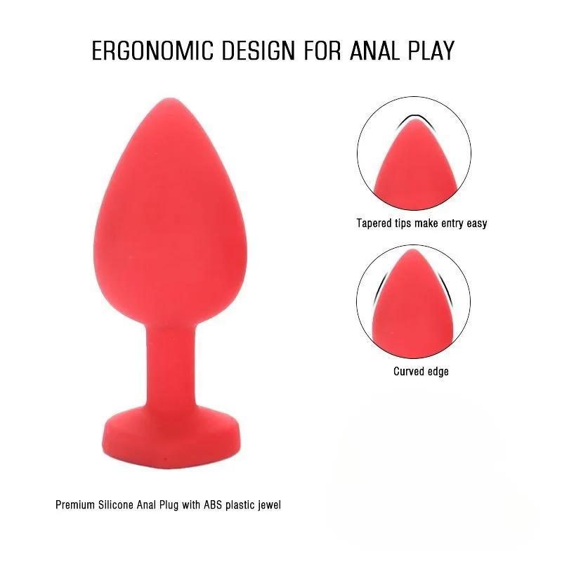 Weiches Silikon S/M/L Analplug Prostata-Massagegerät und Erotik-Plug Bullet-Vibrator Sexspielzeug für Männer und Frauen Backyard Shop 18