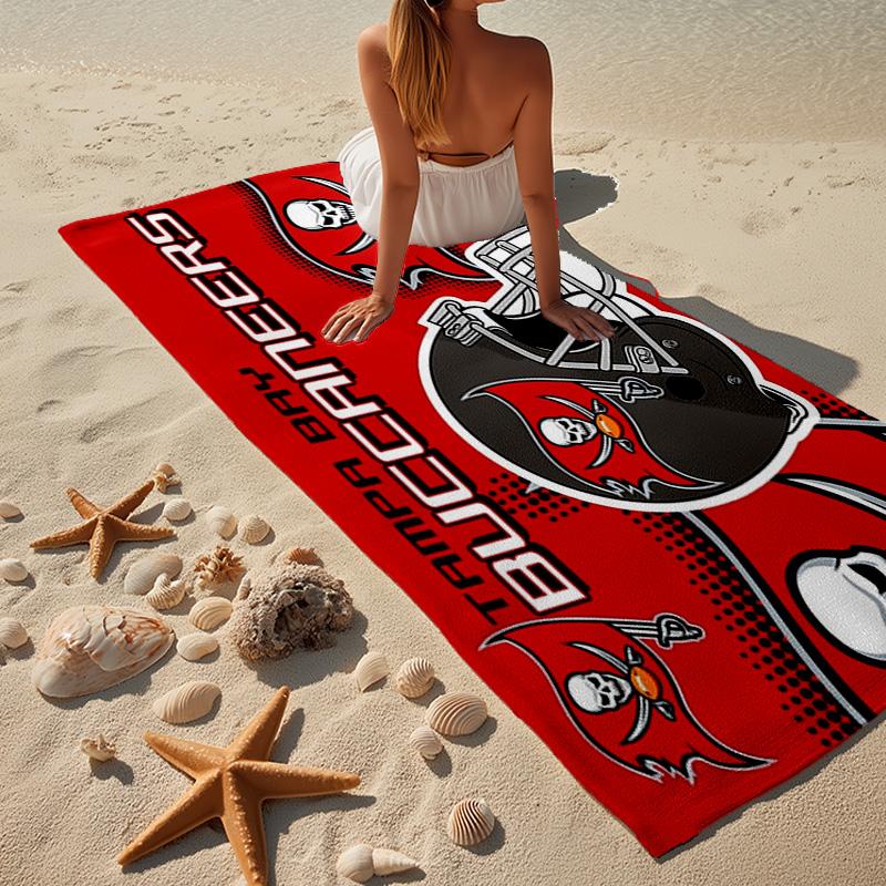 Tampa Bay Buccaneers Helmet Microfiber Beach Towel, Lightweight And Quick-Dry, for Summer Travel, Beach Essential, Swimming Pool