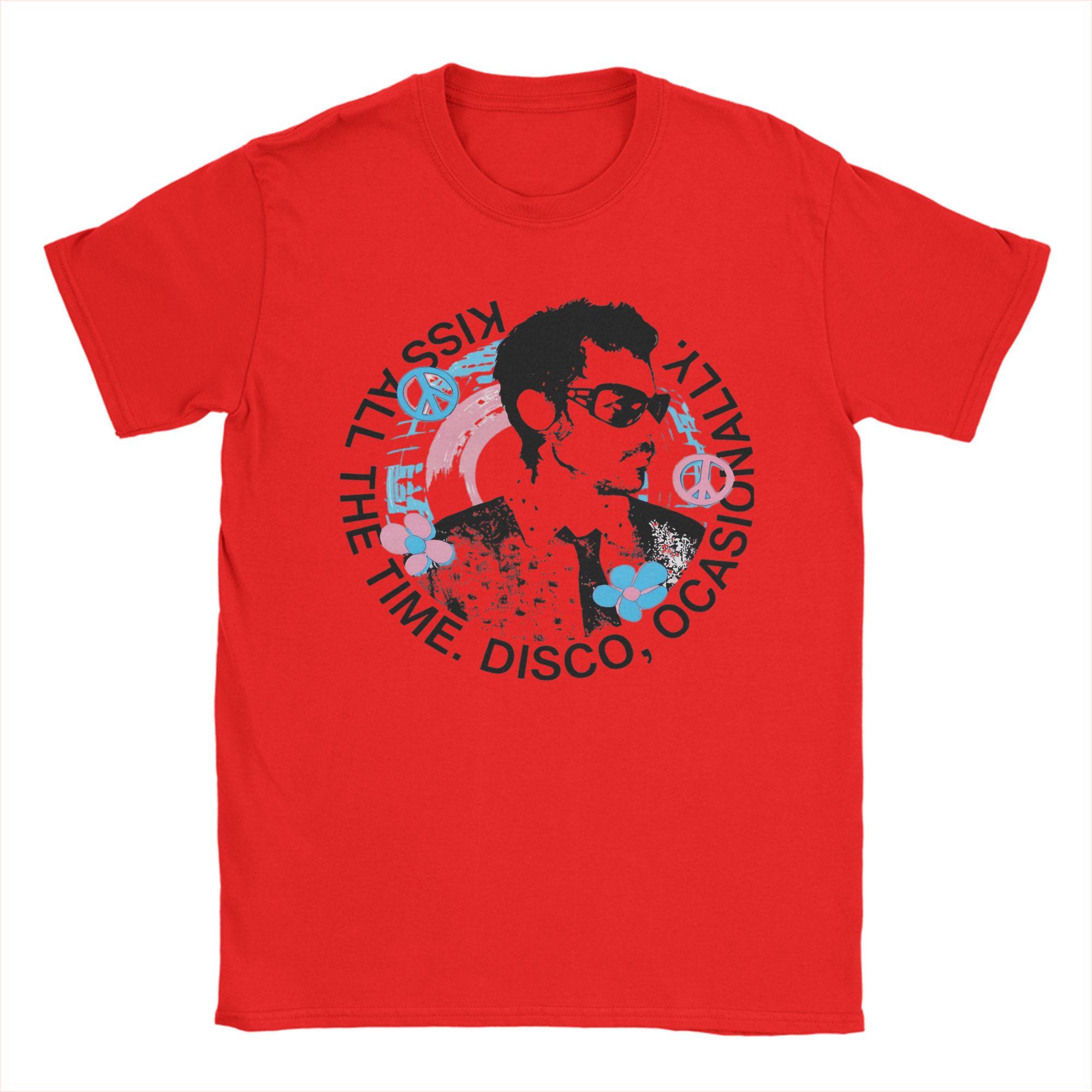 

Harry Styles Kiss All The Time Disco Occasionally Men T Shirt Tee Shirt Short Sleeve Crewneck TShirts Cotton New Arrival Tops S