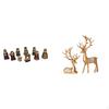 Christmas Nativity Scene Figurines And European Reindeer Statues Set Religious Tabletop Ornaments