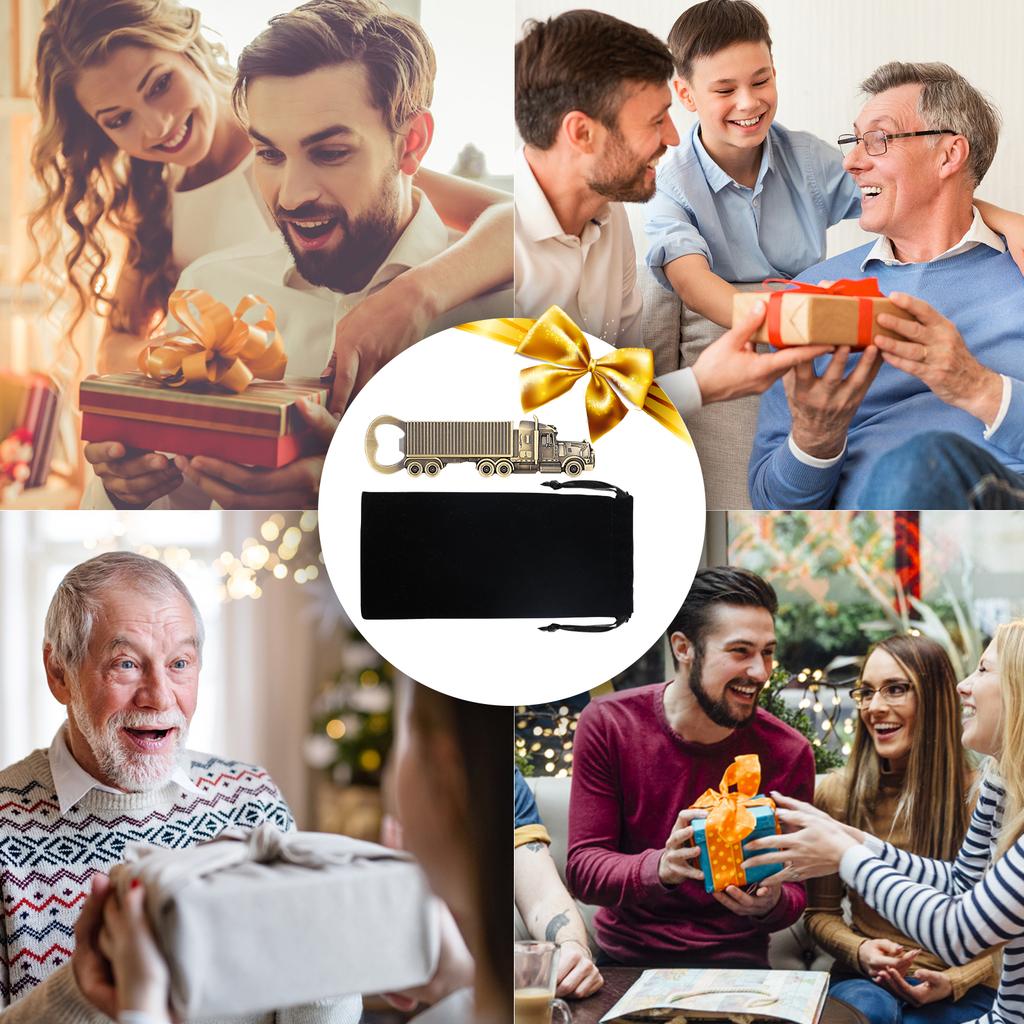 LKKCHER LKW Bier Soda Flaschenöffner Geschenke für Männer Retro Exquisiter Korkenzieher Perfektes Geschenk für LKW-Fahrer Freund Geschenk