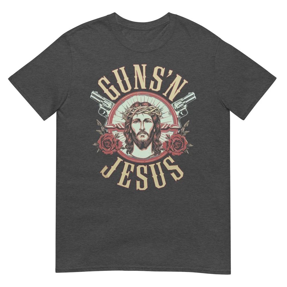 Gunns Jesus Christian Revolver Gun Lover TShirt