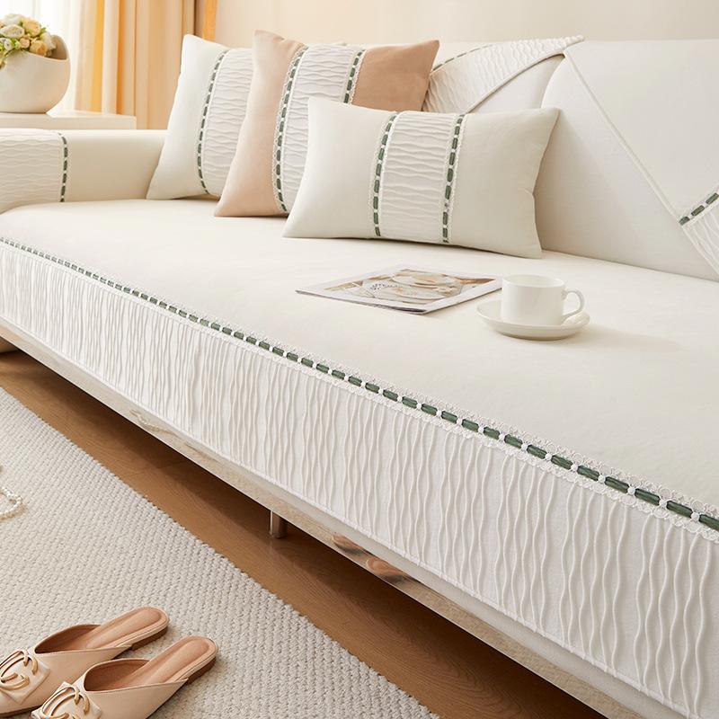 Luxury Chenille Sofa Cushion Four Seasons Universal Cover Cloth Towel Modern High-end Cushion Non-slip Sofa Backrest Cover Towel