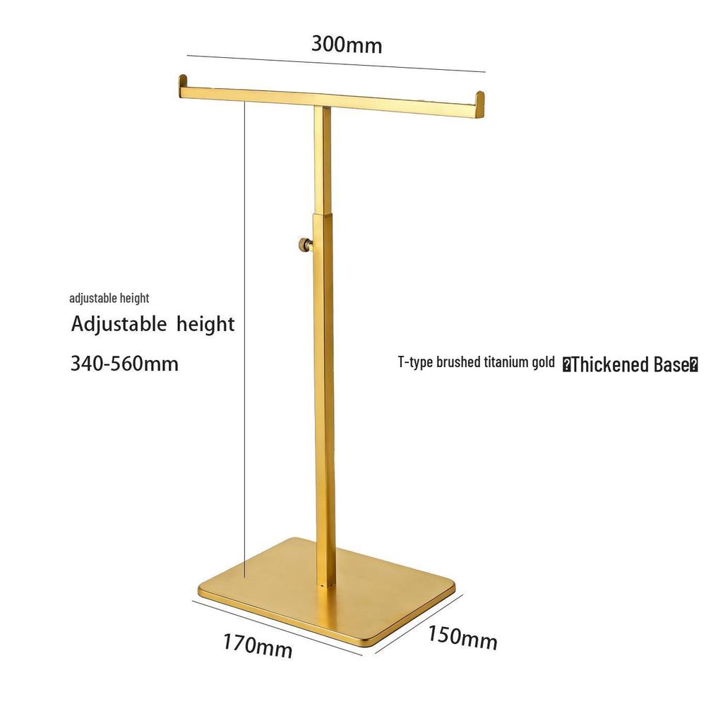 Adjustable Stainless Steel Handbag Display Stand with Gas Spring