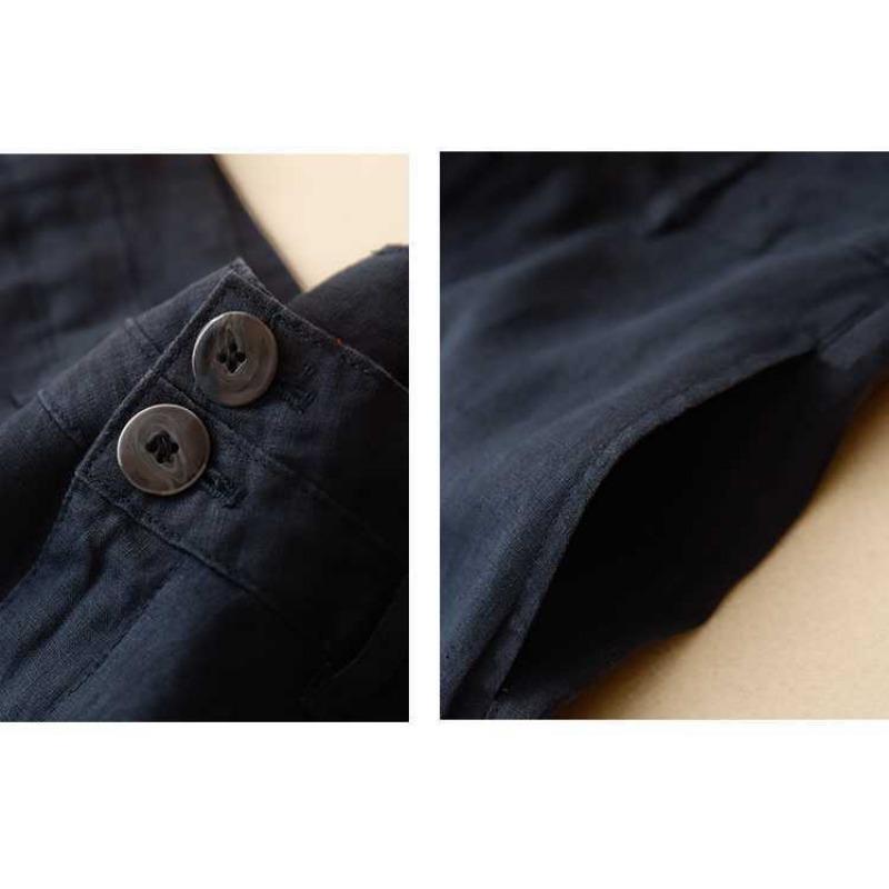 Linen loose wide leg pants for women's casual straight leg pants