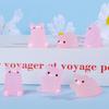 Luminous Pink Pig Decoration - Creative ABS Mini Pig Craft Set, Suitable for Home DIY Decoration and Motorcycle Decoration