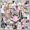 50 Cute Cartoon Bubble-Blowing Animal Stickers - Waterproof Decoration for Journals & Water Bottles