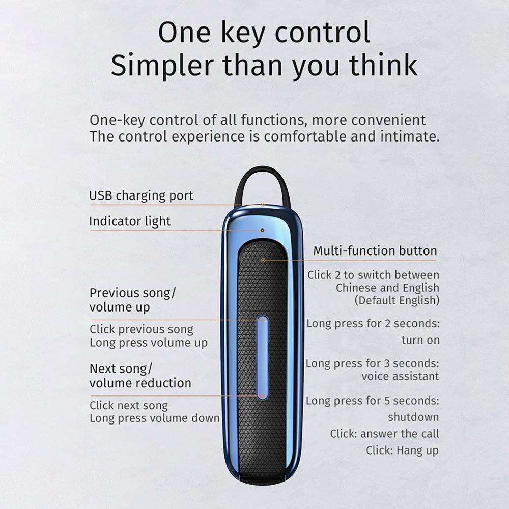 Mic Business Headphones Ear Hook E1 Bluetooth Headset Mobile Phone Universal