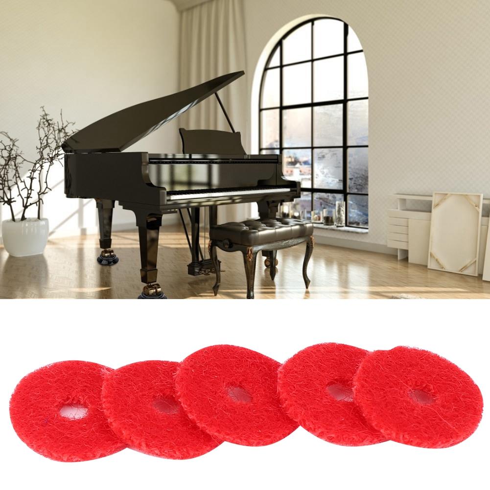 90Pcs Piano Ring Gaskets Soft Wool Small Red Tuning Tool Accessories 1mm Thickness