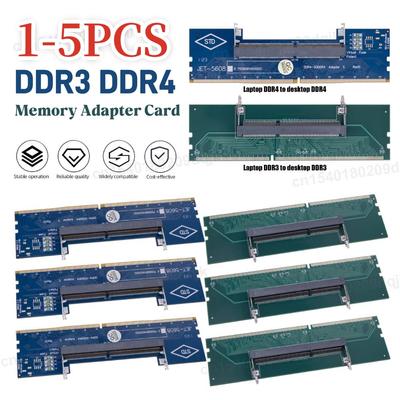 1-5ks DDR3 DDR4 Adaptérová karta paměti pro notebook na stolní počítač SO-DIMM na PC DIMM Konektor karty Adaptér konektoru pro paměťový modul RAM