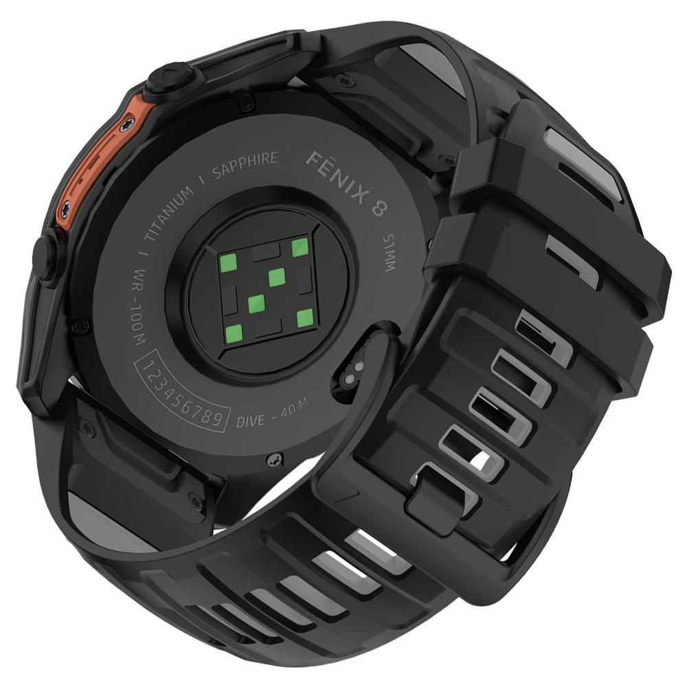 

22/26mm Silicone Watchband Fenix 8 Pro Sport Strap For Garmin Tactix 7/Quatix8 Forerunner 970 965 Instinct 2X Quick Fit Bracelet 1Pcs 22mm QuickFit черный серый