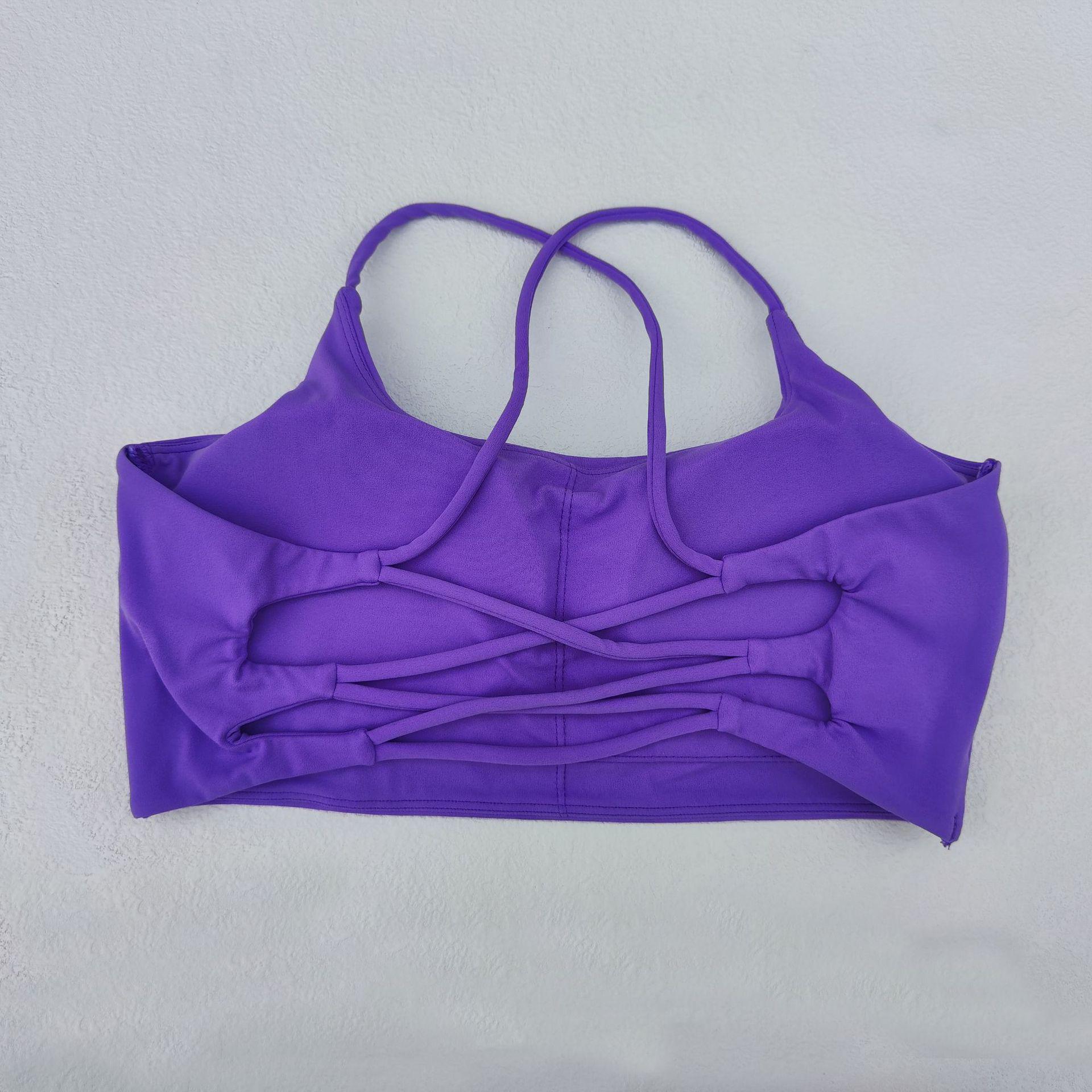 

Кроссовер Спортивный бюстгальтер на тонких бретелях с подушечками для йоги и пробежек на открытом воздухе Small