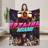 Line Miami Game Blanket  Travel Office Flannel Throw Blanket For Bedroom Soft Custom Quality Bedspread Birthday Gift