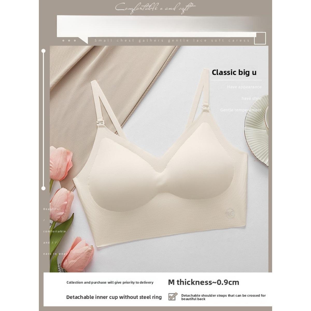 

Бесследный, Многовариантный способ ношения, Перекрещенная красивая спина, С открытыми плечами, Сексуальный, Без косточек, Дышащий, Несъемные внутренние вкладыши, Повседневный бюстгальтер для взрослых M