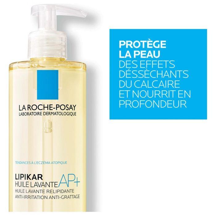 Huile Lavante - La Roche Posay - Lipikar AP+ - 400ml - Peaux Sèches - Sans Parfum