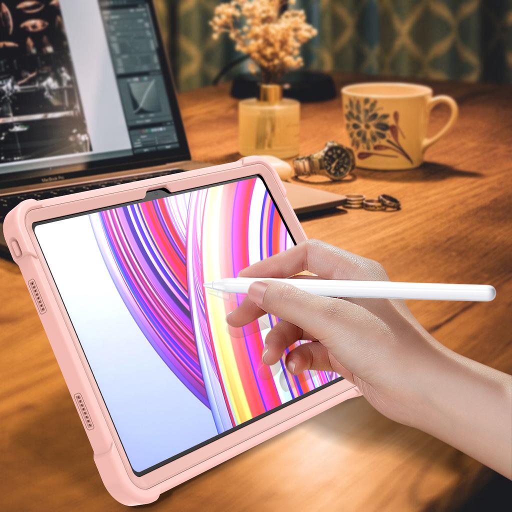 Luxury Hard PC Stand Back Case for Xiaomi POCO Pad Redmi Pad Pro 12.1" 2024 Tablet Cover Shockproof Shell for Redmi Pad 10.61" SE 11"
