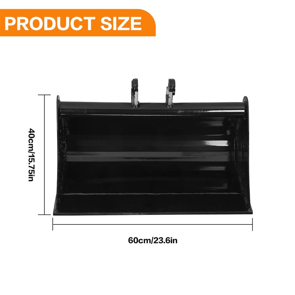 Plain Mud Bucket Grading Attachment for 2 Tons Mini Excavators Flat Tooth Backhoe Bucket,Attachment for Machinery Excavators