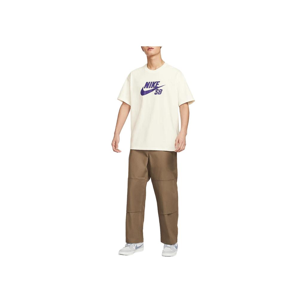 Nike SS25 SB Comfortable Fashionable Simple Versatile Short Sleeve T-Shirt Men Tops Beige CV7540-133