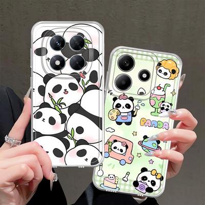 Case for Xiaomi Redmi Note 14 Pro Plus 11S 9 10 10S 14C 13C Note 13 12S 12 A4 11 Soft Phone Cover Cartoon Panda