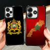Morocco Flag Plating Phone Case For Xiaomi Redmi Note 14 15 Pro Plus 13 12 11 11S 11T 10 9S 9 5G Anti-Fall Airabag Cover