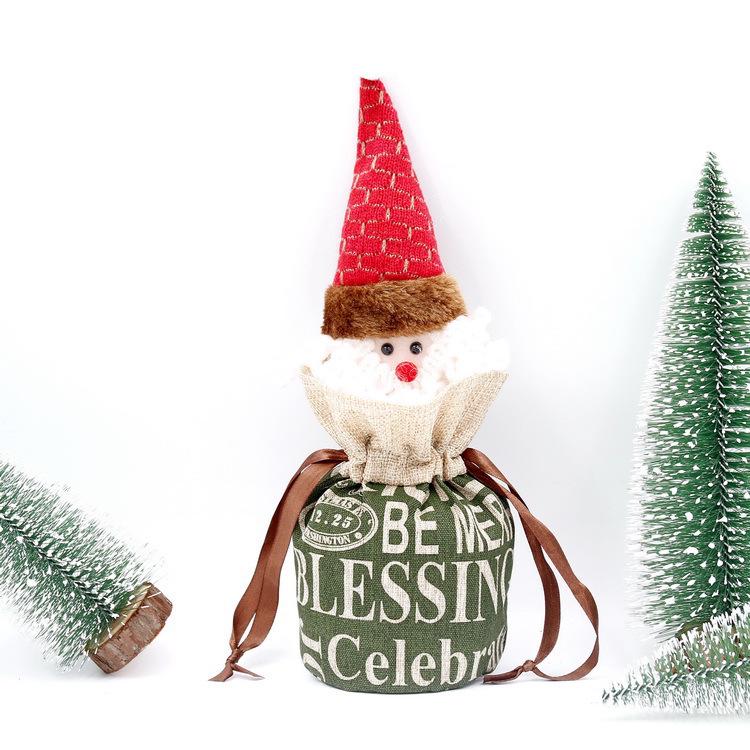 Christmas Gift Bags: Santa, Snowman & Reindeer Apple Totes for Kids' Candy