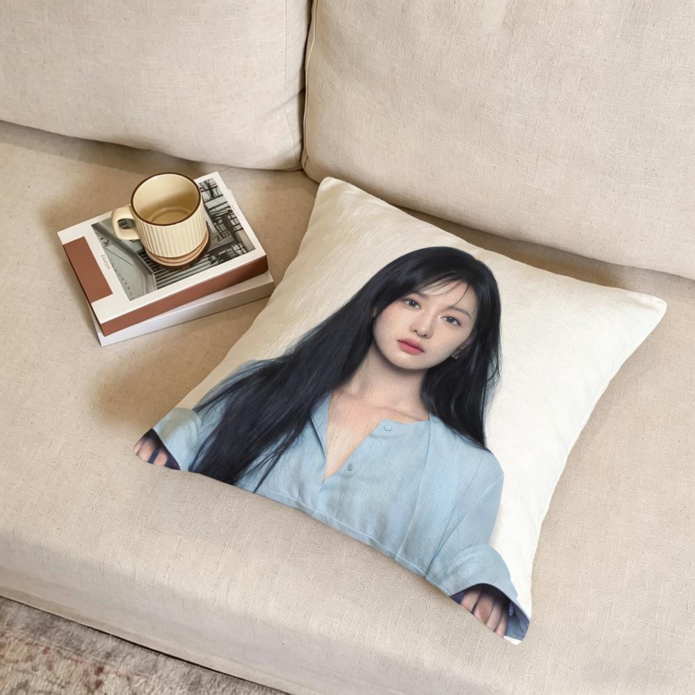 K-Kim Ji-Won Cushion Cover Fabric Soft Furnishing,Pillowcase, Cushion Cover, Sofa Pillow, Home Decoration
