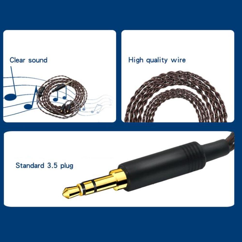 Plug and Play 4 Strands Woven Earphone Cable for SE535 UE900 for TINHIFI T2 for WESTONE ES10