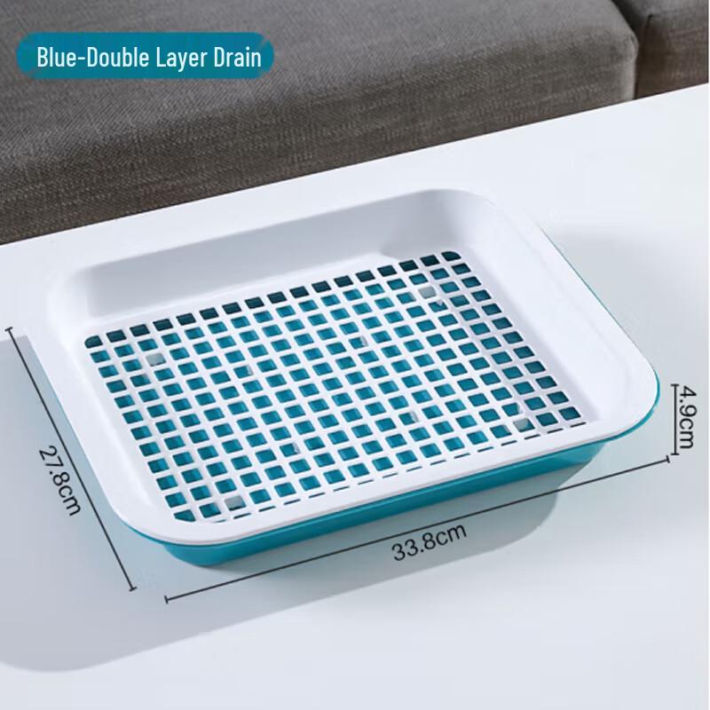 Camellia Double-Layer Plastic Tea Tray Set