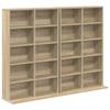 CD Shelf 2 Pcs Sonoma Oak 65 X 23.5 X 97.5 Cm Particleboard