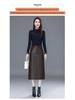 2025 Autumn/Winter Women's High-Waist A-Line Leather Skirt - Genuine Sheepskin Bodycon