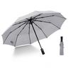 Three-fold folding automatic double umbrella, sturdy and wind-resistant