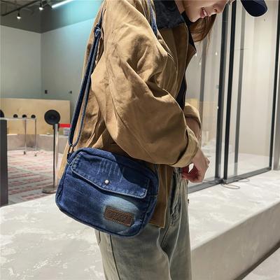 Denim Mobile Phone Bag Letter Shoulder Crossbody Bag