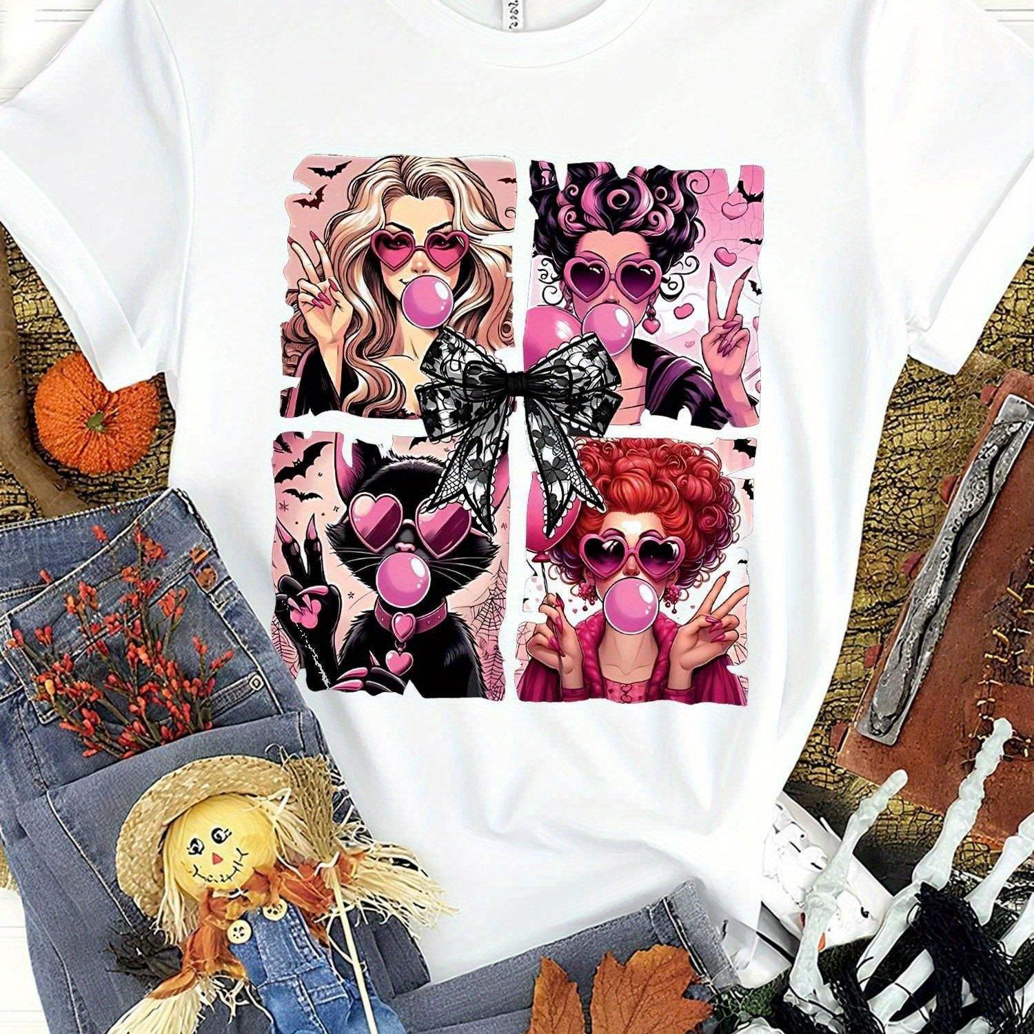 Witch Crazy Movie Costume Tshirt Four Seasons Unisex Couple Pure Cotton Casual Fashion Streetwear S