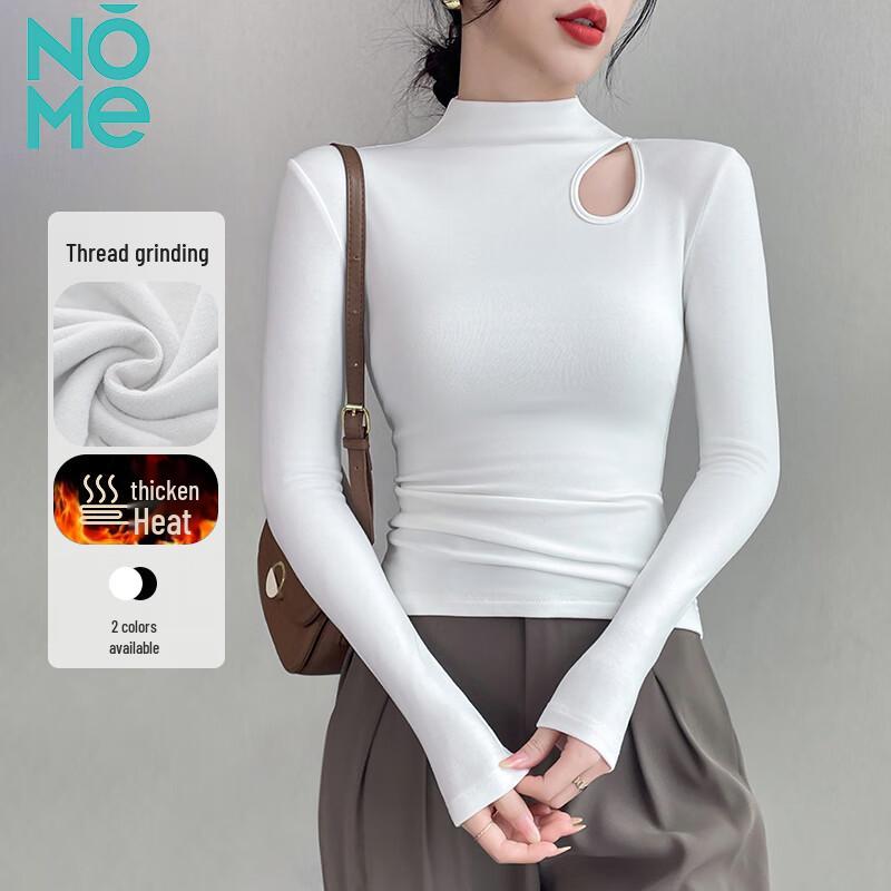NOME Women s Fleece Lined Mock Neck Base Layer Top L