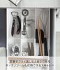 Yamazaki Extendable Sliding Cutlery W25 X X Sliding Cutlery 3384 & Tray, White, Approx. D24.6-45 H5.7cm, Plate, Case,
