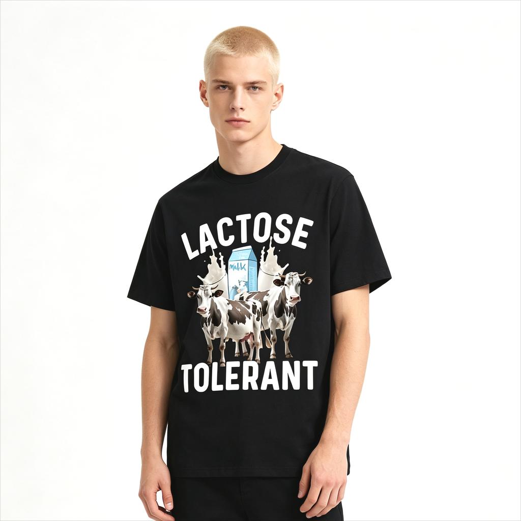 Summer Hot Sale Lactose Tolerant Unisex Unisex Graphic Print Tshirt Y2k Unisex Unisex Vintage Top Hip Hop Streetwear Oversized Tshirt