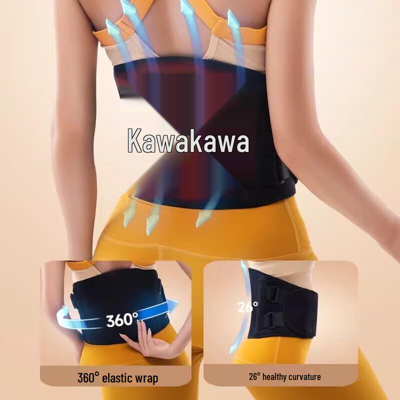 AUX Dual Motor Waist Massager with Heat & LCD Control