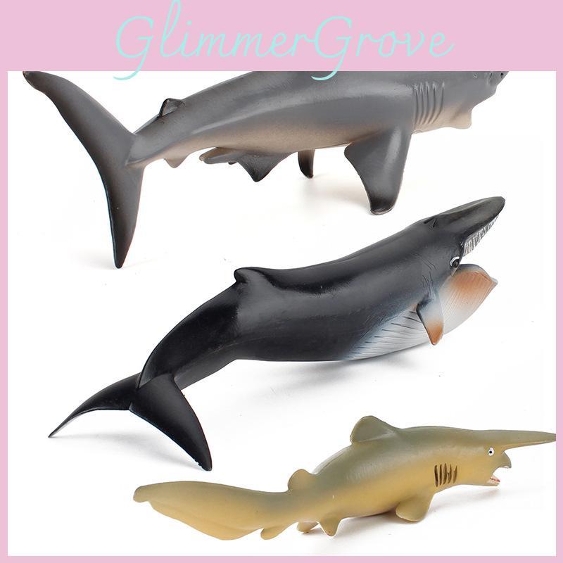 Marine Life Pvc Model Collection With Realistic Shark And Whale Shapes For Learning And Decor