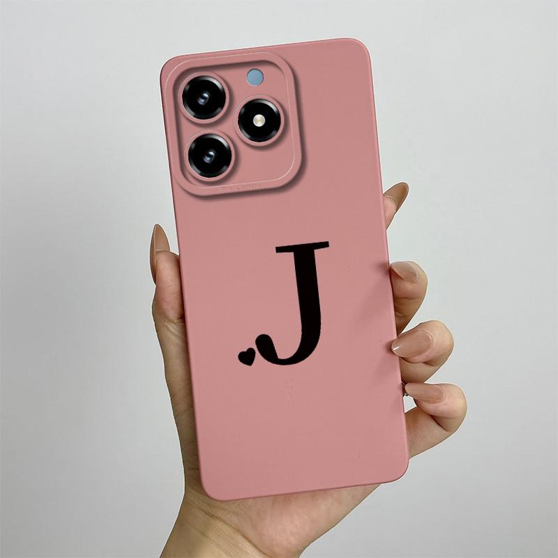 Für Realme C63 C61 Handyhülle Niedliche Buchstaben Rückseite Für Oppo Realme C 61 C 63 Weiches Flüssigsilikon Kameraschutz Fundas