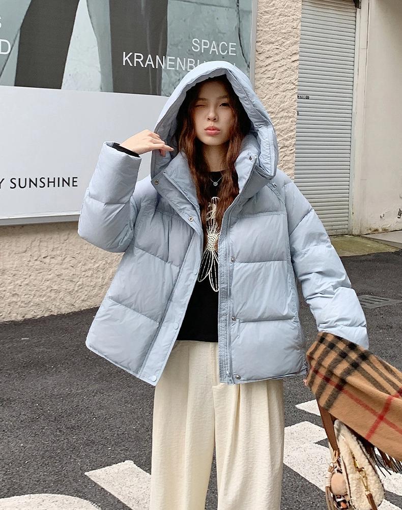 Women’s Short Hooded Windproof Thicken Warm Winter Jacket With Adjustable Hem