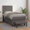 VidaXL Divan Bed with Mattress Grey 100x200 Cm Faux Leather - Model 3137651